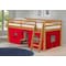Alaterre Furniture Roxy Twin Wood Junior Loft Bed with Cinnamon with Red and Blue Bottom Tent AJRX10CIATRBL - alternate 2